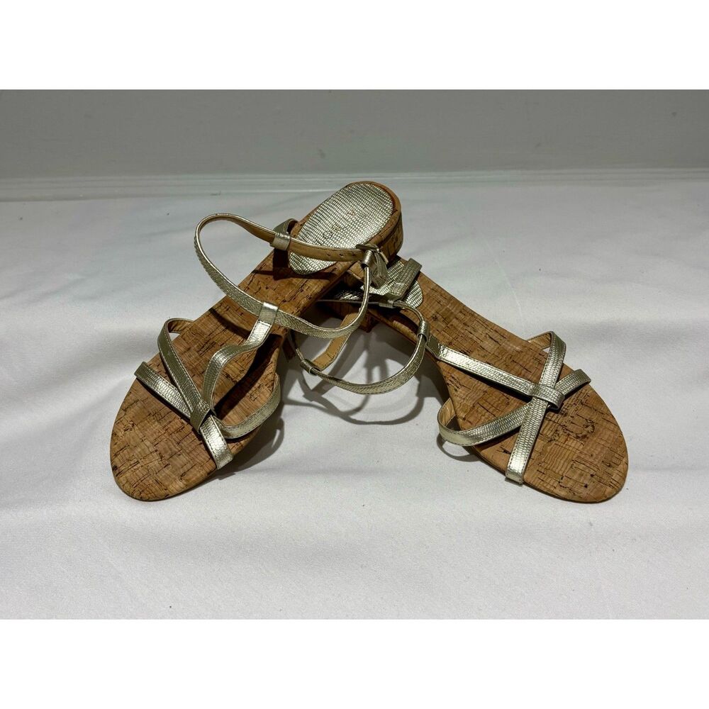 NEW Talbots gold strappy sandals  Size 7.5